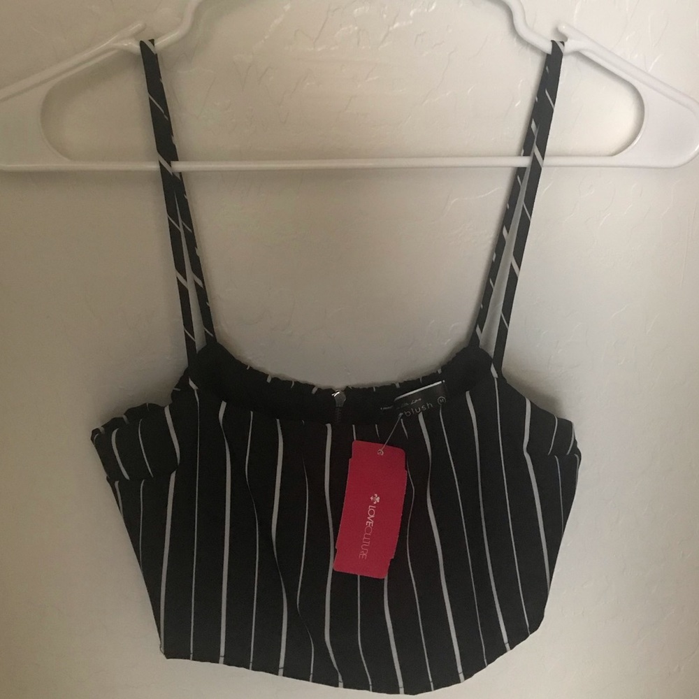 Love Culture Black and White Striped Top